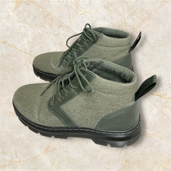 Dr Doc Martens Mens Sz 11 Bonny Green Canvas Lace Up Chukka Combat Boots EUC - Picture 2 of 10
